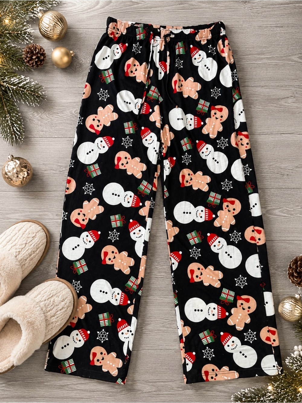 Women’s Christmas Snowman & Gingerbread Pajama Pants | Size: XL | NEW
